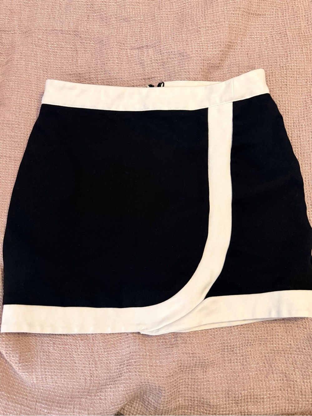 Vici Black and White Trim Mini Skirt